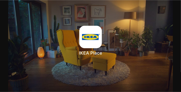 Ikea showing their latest AR technology, IKEA Place as part of their retail marketing plan